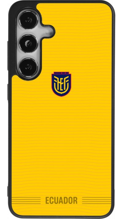 Samsung Galaxy S25 Case Hülle - Silikon schwarz Ecuador 2026 personalisierbares Fussballtrikot