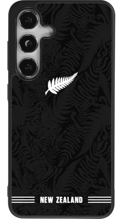 Samsung Galaxy S25 Case Hülle - Silikon schwarz Neuseeland 2026 personalisierbares Fussballtrikot