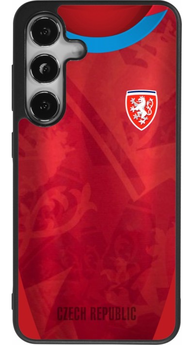 Samsung Galaxy S25 Case Hülle - Silikon schwarz Tschechische Republik personalisierbares Fussballtrikot