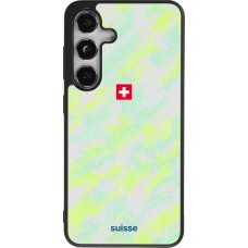 Coque Samsung Galaxy S25 - Silicone rigide noir Maillot de football Suisse Away 2026 personnalisable