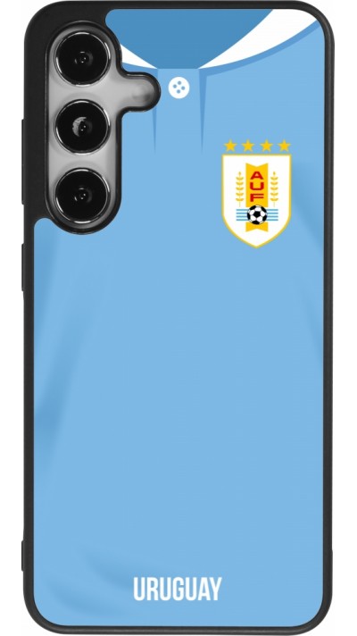 Samsung Galaxy S25 Case Hülle - Silikon schwarz Uruguay 2022 personalisierbares Fussballtrikot