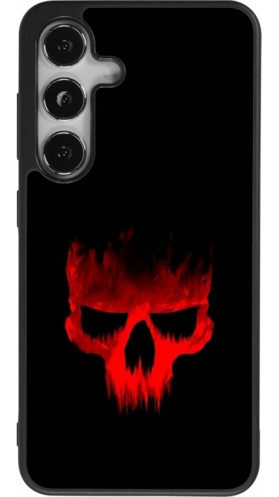 Samsung Galaxy S25 Case Hülle - Silikon schwarz Halloween 2023 scary skull