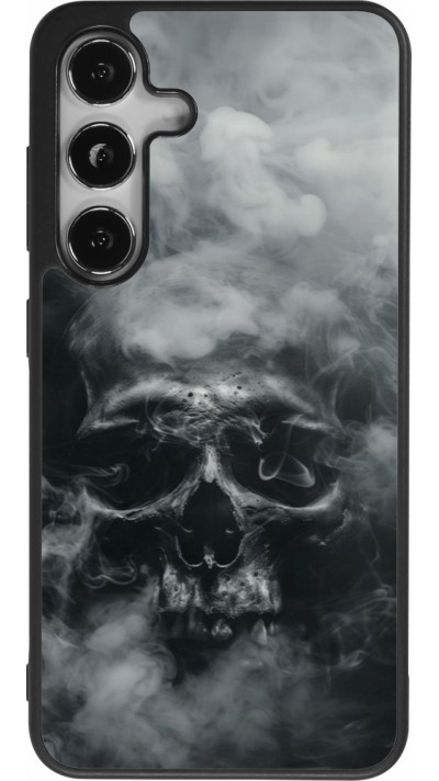 Samsung Galaxy S25 Case Hülle - Silikon schwarz Halloween 2024 smoky skull