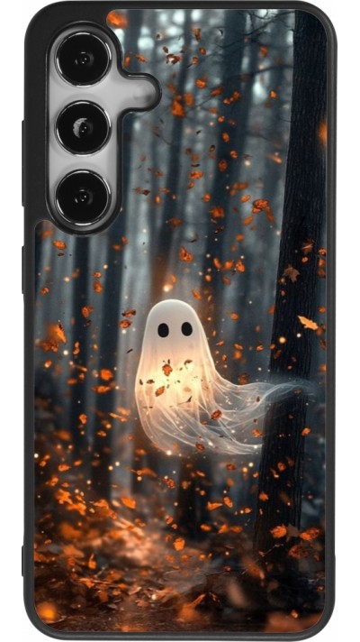 Samsung Galaxy S25 Case Hülle - Silikon schwarz Halloween 2025 Ghost in the forest