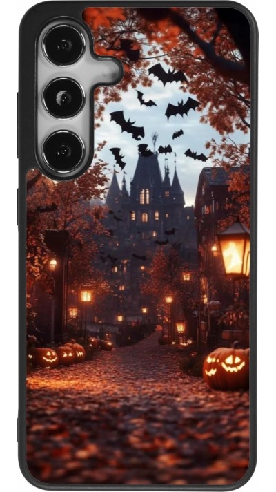 Samsung Galaxy S25 Case Hülle - Silikon schwarz Halloween 2025 Haunted house