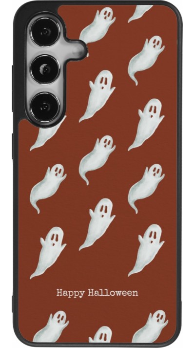 Samsung Galaxy S25 Case Hülle - Silikon schwarz Halloween 2025 Pattern of ghosts