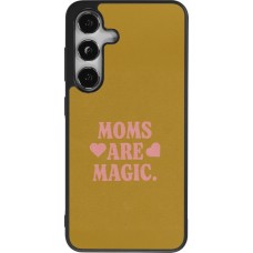 Samsung Galaxy S25 Case Hülle - Silikon schwarz Mom 2026 Are Magic