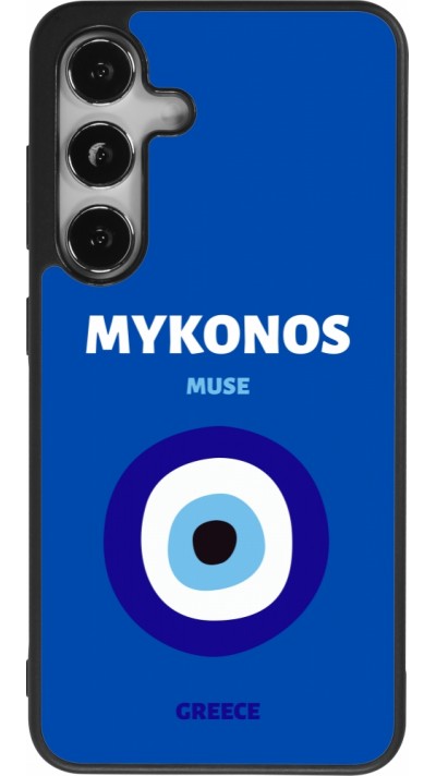 Coque Samsung Galaxy S25 - Silicone rigide noir Pop Summer Destination Mykonos