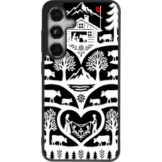 Coque Samsung Galaxy S25 - Silicone rigide noir Poya Suisse 2 noir