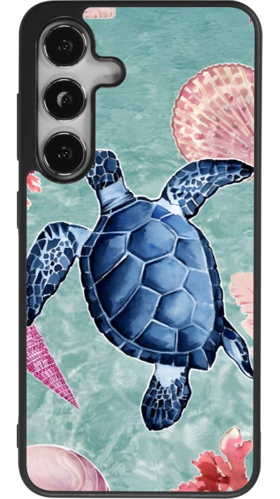 Coque Samsung Galaxy S25 - Silicone rigide noir Preppy Turtle