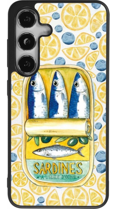 Coque Samsung Galaxy S25 - Silicone rigide noir Sardines in oil 2026