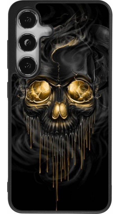 Coque Samsung Galaxy S25 - Silicone rigide noir Skull 02