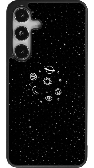 Coque Samsung Galaxy S25 - Silicone rigide noir Space Doodle