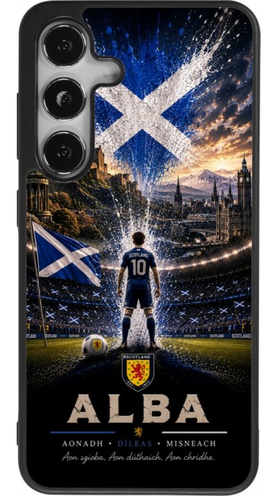 Samsung Galaxy S25 Case Hülle - Silikon schwarz Fussball Schottland splash 2026