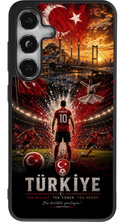 Samsung Galaxy S25 Case Hülle - Silikon schwarz Fussball Türkei splash 2026