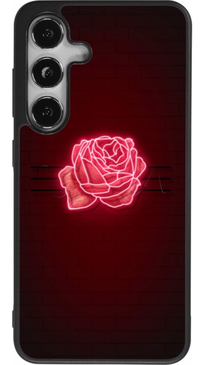 Samsung Galaxy S25 Case Hülle - Silikon schwarz Spring 23 neon rose