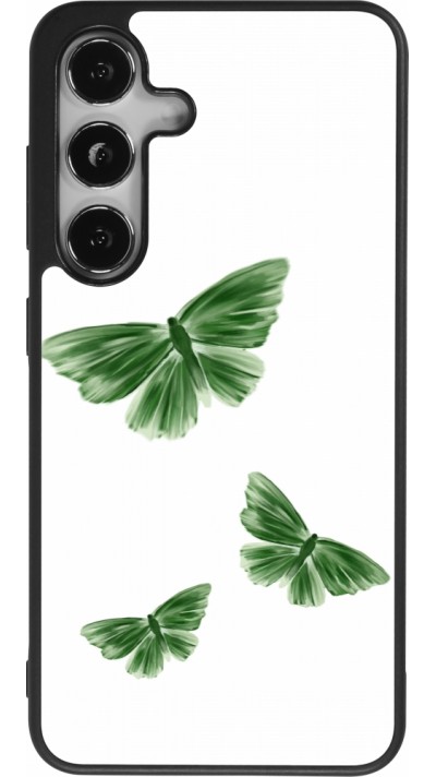 Samsung Galaxy S25 Case Hülle - Silikon schwarz Butterflies Spring 2026