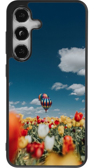 Samsung Galaxy S25 Case Hülle - Silikon schwarz Hot air balloon Spring 2026