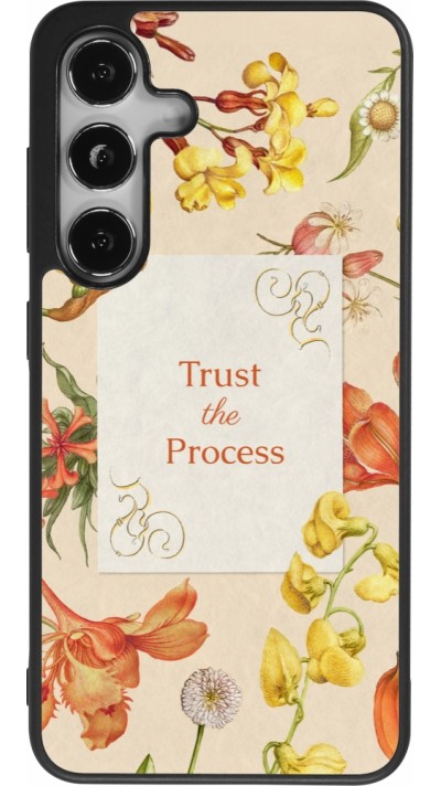 Samsung Galaxy S25 Case Hülle - Silikon schwarz Trust the process Spring 2026