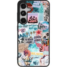 Coque Samsung Galaxy S25 - Silicone rigide noir Summer 20 collage