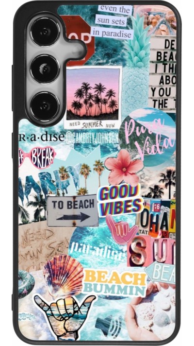 Samsung Galaxy S25 Case Hülle - Silikon schwarz Summer 20 collage