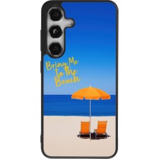 Coque Samsung Galaxy S25 - Silicone rigide noir Summer 2025 Bring me to the beach