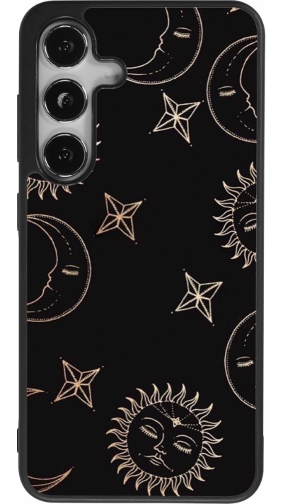 Samsung Galaxy S25 Case Hülle - Silikon schwarz Suns and Moons