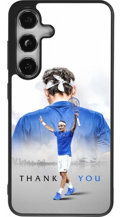 Samsung Galaxy S25 Case Hülle - Silikon schwarz Thank you Roger