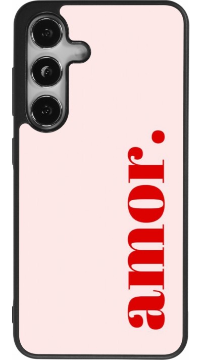 Coque Samsung Galaxy S25 - Silicone rigide noir Valentine 2024 amor