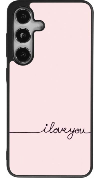 Coque Samsung Galaxy S25 - Silicone rigide noir Valentine 2023 i love you writing