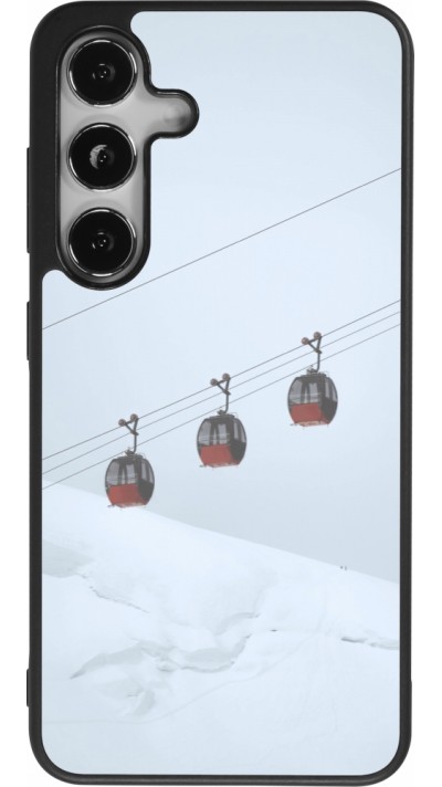 Samsung Galaxy S25 Case Hülle - Silikon schwarz Winter 22 ski lift