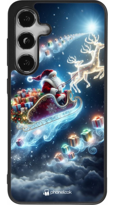 Samsung Galaxy S25 Case Hülle - Silikon schwarz Weihnachten 2023 Verzauberter Weihnachtsmann
