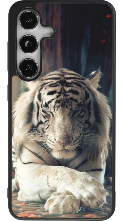 Samsung Galaxy S25 Case Hülle - Silikon schwarz Zen Tiger