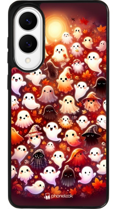 Coque Samsung Galaxy S25 Edge - Silicone rigide noir Fantômes automne mignons