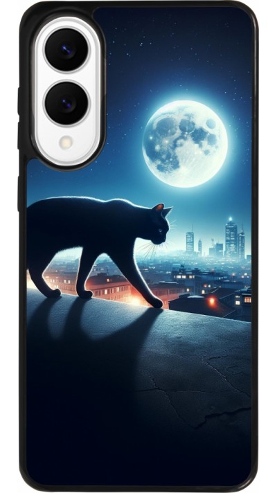 Samsung Galaxy S25 Edge Case Hülle - Silikon schwarz Schwarze Katze unter dem Vollmond Samsung Galaxy S25 Edge Case Hülle - Silikon schwarz Schwarze Katze unter dem Vollmond