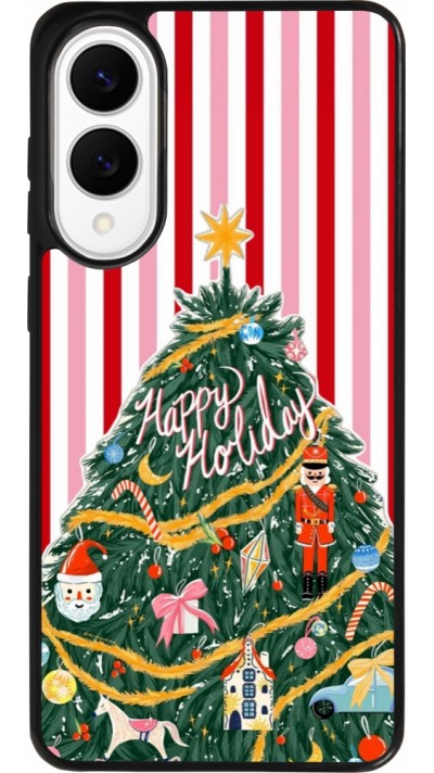 Samsung Galaxy S25 Edge Case Hülle - Silikon schwarz Christmas 25 Happy Holiday