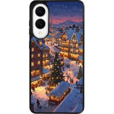 Coque Samsung Galaxy S25 Edge - Silicone rigide noir Christmas 25 Xmas Village