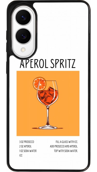 Coque Samsung Galaxy S25 Edge - Silicone rigide noir Cocktail recette Aperol Spritz