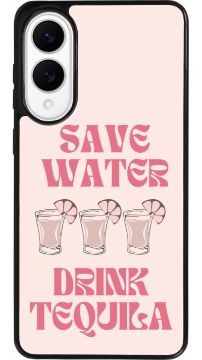 Coque Samsung Galaxy S25 Edge - Silicone rigide noir Cocktail Save Water Drink Tequila