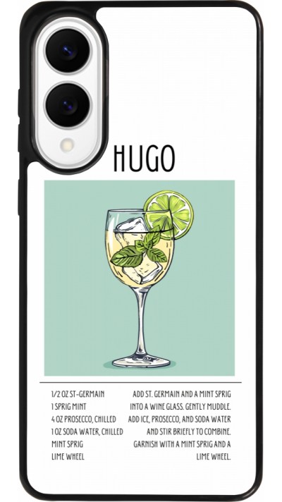 Coque Samsung Galaxy S25 Edge - Silicone rigide noir Cocktail recette Hugo