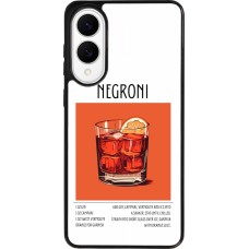 Coque Samsung Galaxy S25 Edge - Silicone rigide noir Cocktail recette Negroni