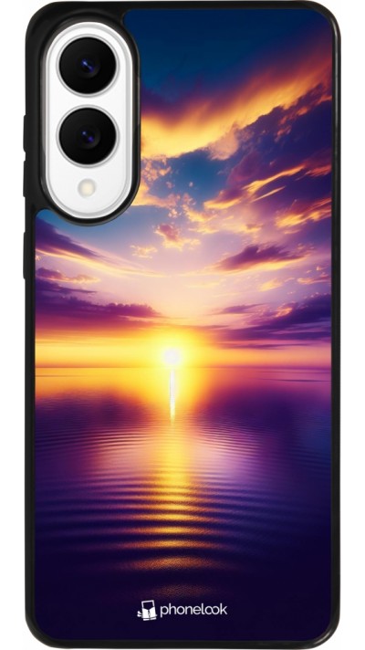 Samsung Galaxy S25 Edge Case Hülle - Silikon schwarz Sonnenuntergang gelb violett Samsung Galaxy S25 Edge Case Hülle - Silikon schwarz Sonnenuntergang gelb violett