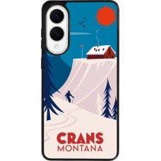 Coque Samsung Galaxy S25 Edge - Silicone rigide noir Crans-Montana Cabane