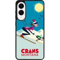 Coque Samsung Galaxy S25 Edge - Silicone rigide noir Crans-Montana Ski Downhill