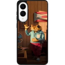 Coque Samsung Galaxy S25 Edge - Silicone rigide noir Dancing frog DTMF