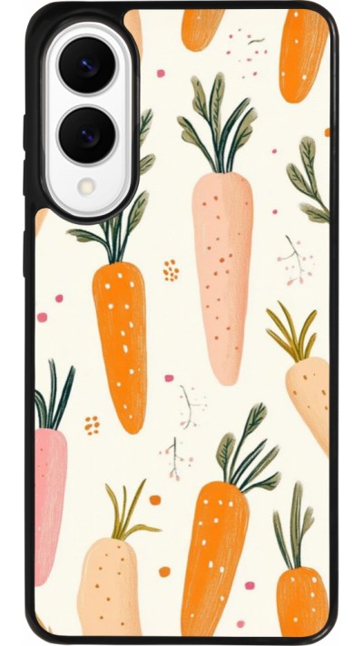 Coque Samsung Galaxy S25 Edge - Silicone rigide noir Easter 2026 Illustration carrots