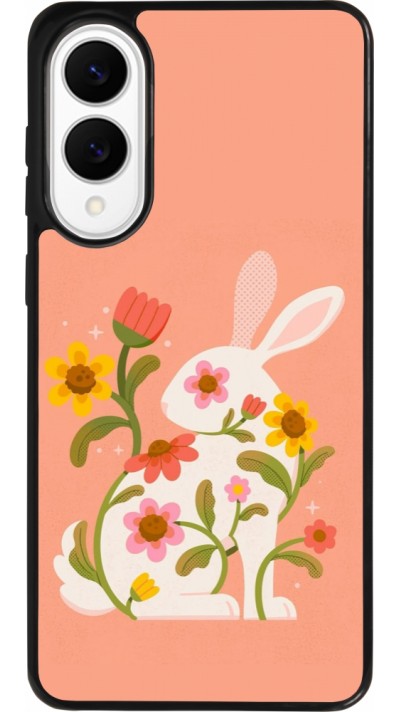 Coque Samsung Galaxy S25 Edge - Silicone rigide noir Easter 2026 Rabbit collage