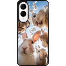Coque Samsung Galaxy S25 Edge - Silicone rigide noir Easter 2026 Rabbits