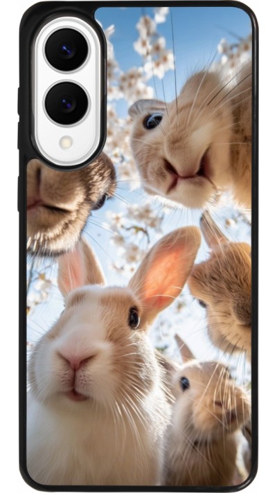 Coque Samsung Galaxy S25 Edge - Silicone rigide noir Easter 2026 Rabbits