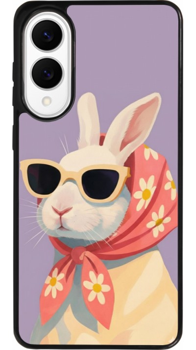 Coque Samsung Galaxy S25 Edge - Silicone rigide noir Easter 2026 Rabbit with scarf